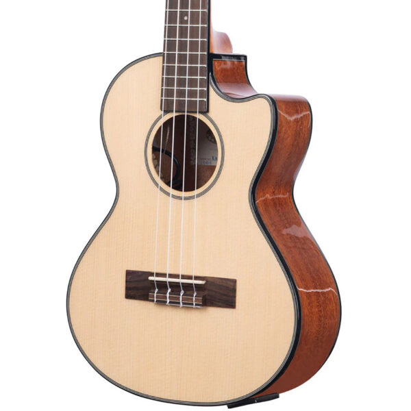 Kala KA-STGE-C Solid Spruce Top Mahogany Tenor Ukulele w/ Cutaway & EQ - Image 2